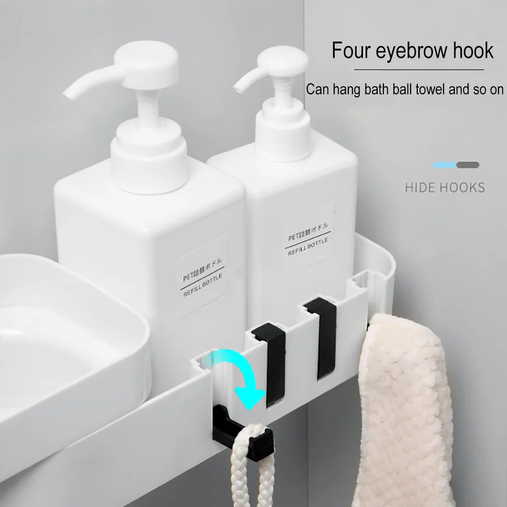 Угловая полка для душа и ванны бесшовный вращающийся штатив с плавными