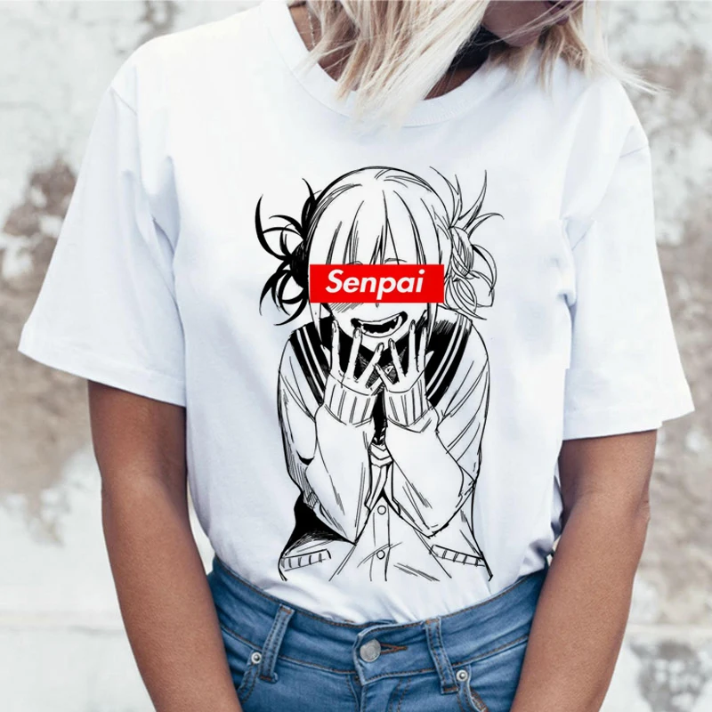 Женская футболка Ahegao с мультяшным принтом в стиле Харадзюку женская боку Нет