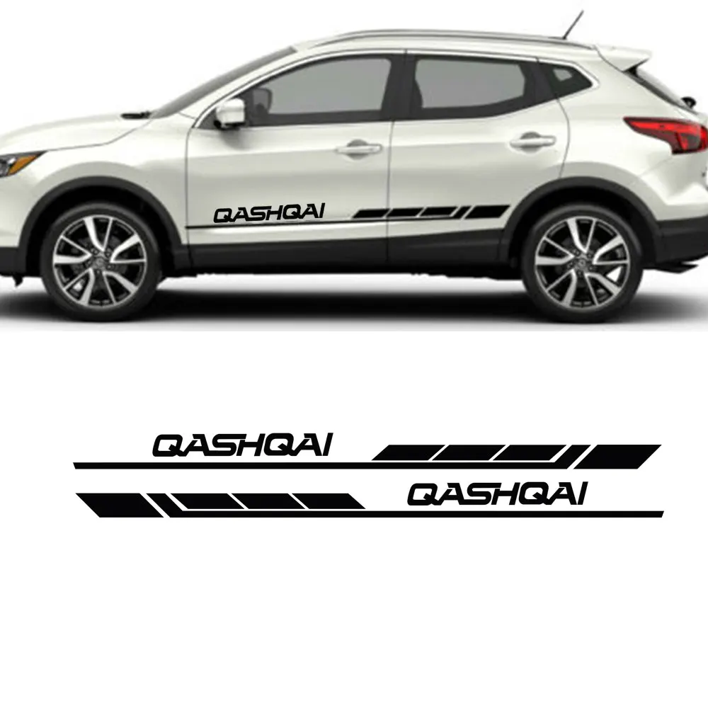 Виниловые наклейки гоночный полосатые для Nissan Qashqai j11 j10 tu 88575|Наклейки на