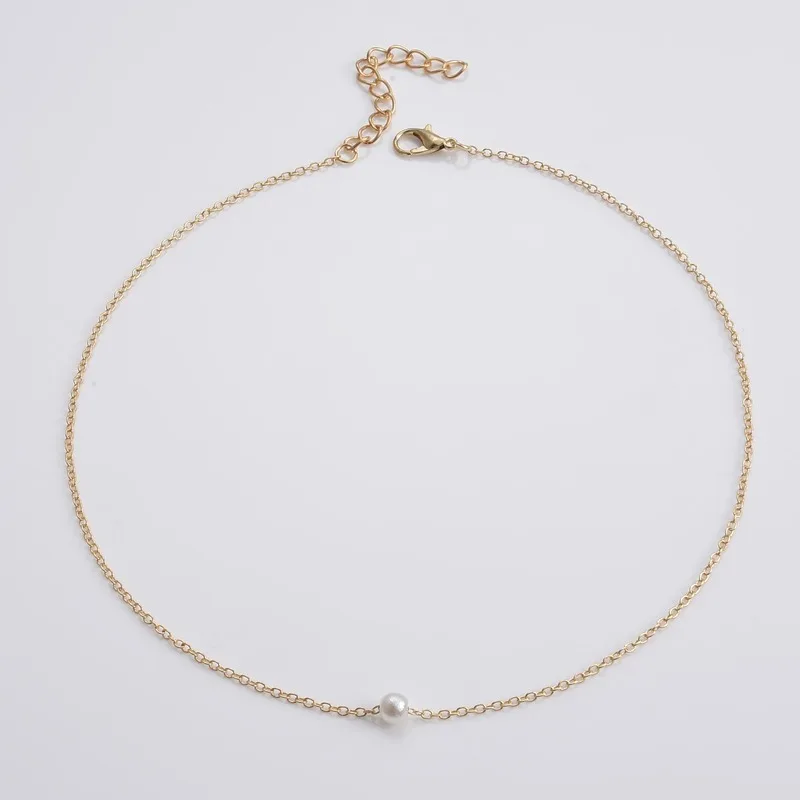 Женское Ожерелье из искусственного жемчуга короткое дамское ожерелье