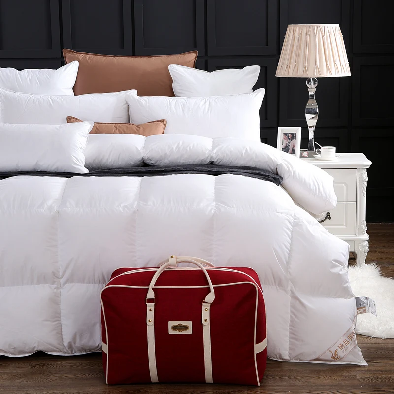 Роскошное Одеяло из гусиного пуха толстое одеяло с вставками тонкая обработка