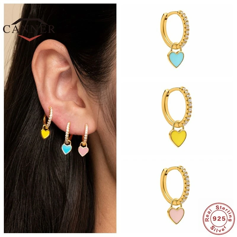 

Автоклав 925 стерлингового серебра серьги-кольца для женщин геометрические Любовь Циркон пирсинг серьга серьги серебро ювелирные изделия: м...