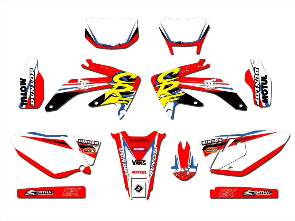 CRF 450X мотоцикл Графика наклейки Наборы для Honda CRF450X 2005 2008 2009 2010 2011 2012 2013 2014 2015 2016 2017