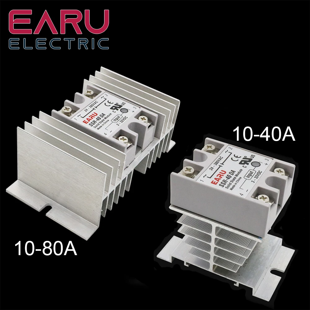 SSR-25AA SSR 10A 25A 40A твердотельный релейный модуль AC 80-250V Вход 24-380V выход для