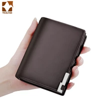 men wallets mini slim wallet male partmon casual leather pu portfel purse metal edge portafoglio uomo thin small mens wallet
