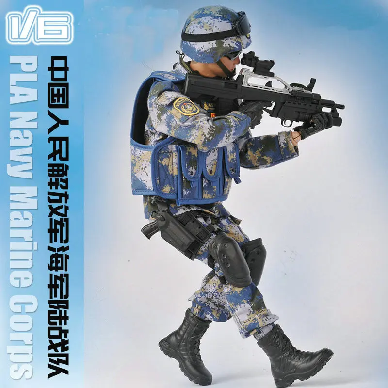 1/6 масштаб 12 &quotКитайский PLA морской корпус солдатская фигурка 30 см Военная