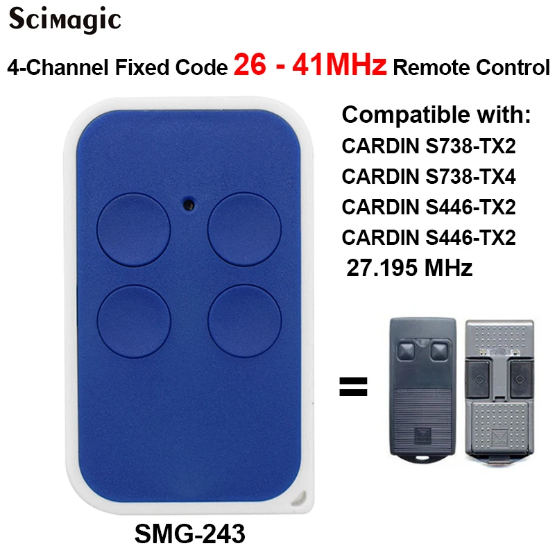

Гаражный пульт дистанционного управления S449 QZ2 QZ4 CARDIN S476 433,92 МГц S738 S466 TX2 TX4 27,195 МГц 3 вида карты для ворот в продаже