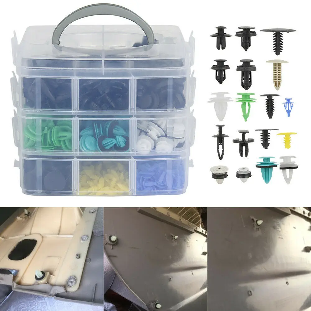 

500-piece Set of Automobile Mixed Plastic Door Buckle Interior Trim Board Clip Boxed Auto Parts