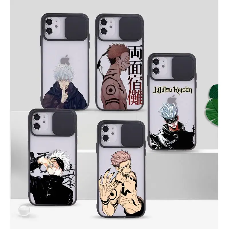 

Jujutsu kaisen Phone Case for iPhone 12 11 8 7 se 2020 mini pro X XS XR MAX Plus Transparent Camera Protection Cover