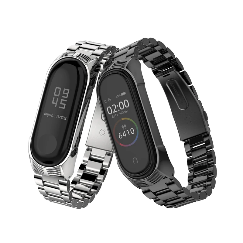 Ремешок для часов Xiaomi Miband 4 металлический браслет из нержавеющей стали mi band 3