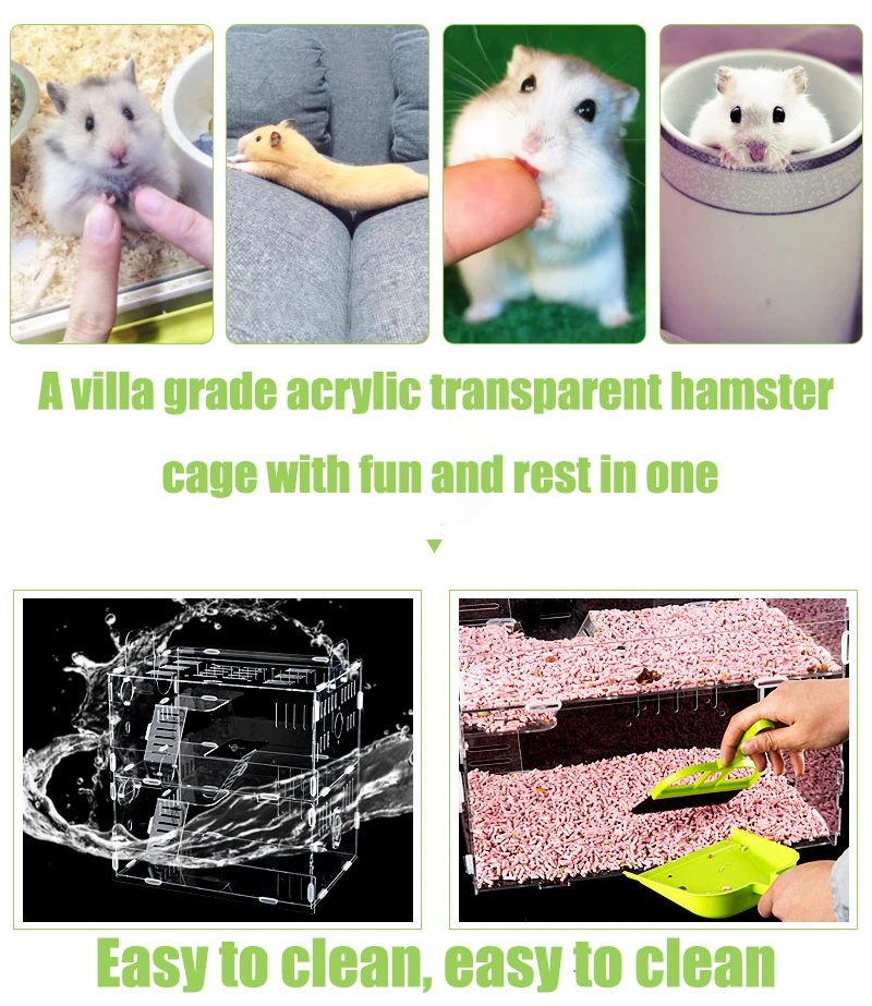 Большой акриловый домик для хомяка маленькая клетка домашних питомцев