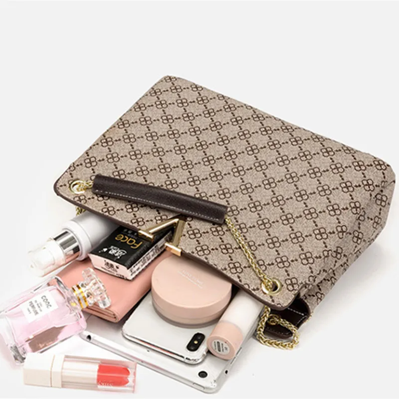 

Classic Chain Bags for Women 2021 New Fashion Quality Splite Leather Tote Bags Ladies Fashionable Party Purses and Handbags Sac