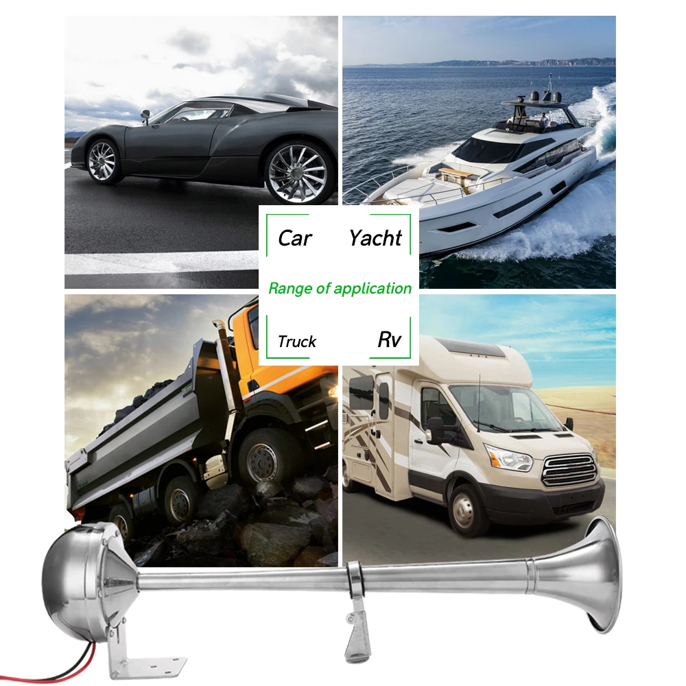 Универсальный 180dB лодочный труба 12В/24В Электрический одиночный воздушный гудок