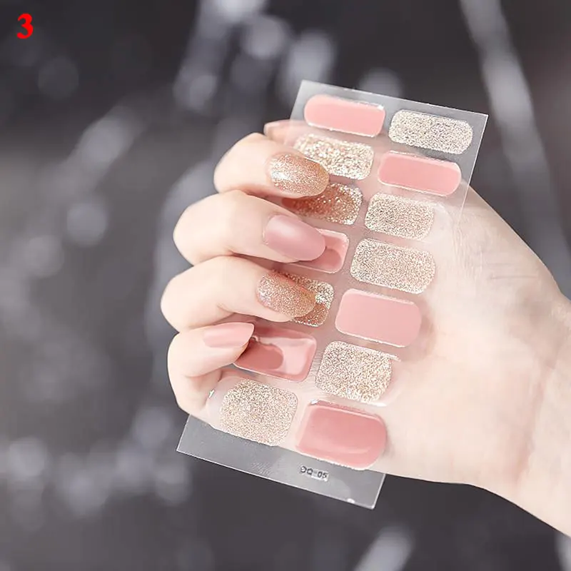 

Manicure Art Wraps Full Cover 14Tips Nail Stickers Nail Foils 3D Nail Decals Self-Adhesive Beauty New Decoration Accessories