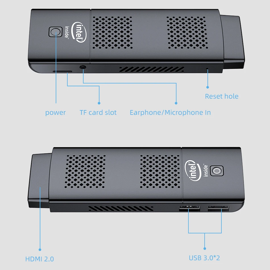 Мини ПК YCSD Intel Celeron N4100 4 ядра + 128 ГБ eMMC Windows 10 HDMI 2 0 4K 60 Гц 4/5 ГГц Wi Fi Bluetooth 2|Мини ПК| |