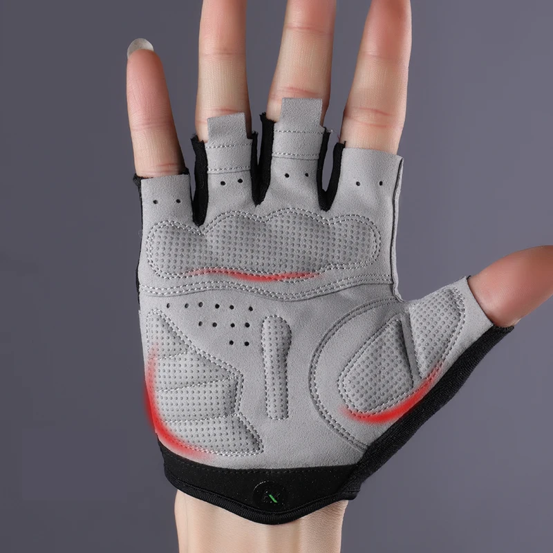 ROCKBROS Cycling Bike Half Short Finger Gloves Shockproof Breathable MTB Road Bicycle Men Women Sports Equipment | Спорт и