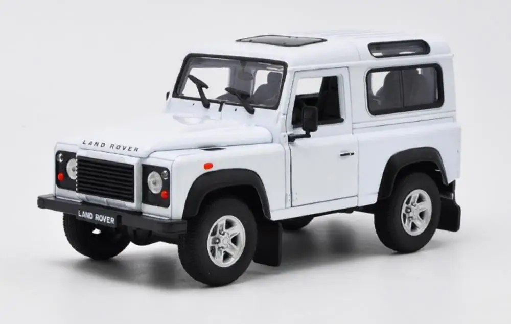 Welly 1/124 1:24 Land Rover Defender внедорожник автомобиль литья под давлением дисплей Модель игрушки на день рождения для детей мальчиков и девочек - Цвет: Defender White