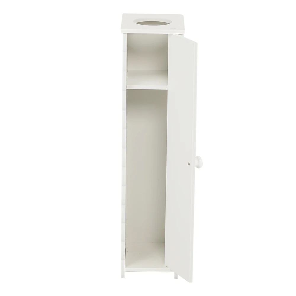 

Small Bathroom Storage Corner Floor Cabinet with Doors and Shelves, Bath Organizer, Towel Storage Shelf for Paper Holder