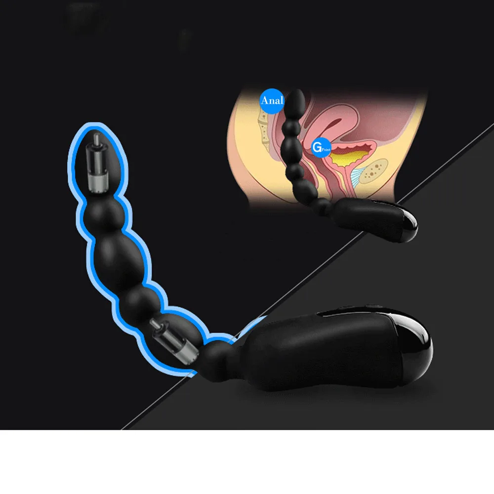 20 Speed Anal Vibrator for Men Prostate Massager Dual Motor Beads Butt Plug USB Charge Vibrators Sex Toys Adults Women |