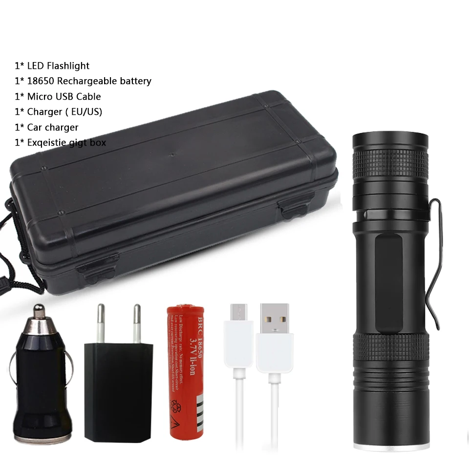 Package D Litwod Z90 XLamp xhp50.2 Мощный usb светодиодный фонарик Zoom torch обновление 18650 26650 фонарик с подзаряжаемой батарейкой кемпинг - Испускаемый цвет: Package D