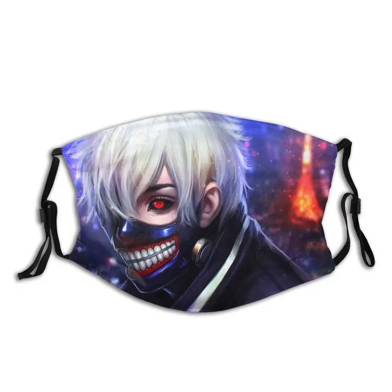 

Anime Tokyo Ghoul Face Mask Unisex Adult Dustproof Ken Kaneki Mask with Filters Protection Respirator Breathable Mouth Muffle