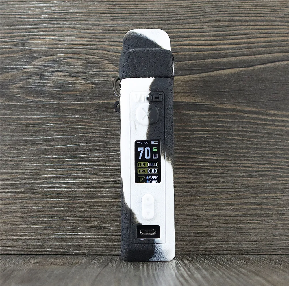 Текстурированный чехол для VOOPOO VINCI X 70W Pod силиконовый чехол-рукав из кожи vincci wrap sticker