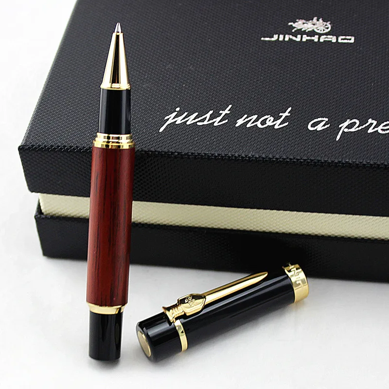 

Jinhao 650 High Quality Fashion Wooden with Gold Clip Rollerball Pen 0.7mm Luxury Metal Gift Pen for Business Ballpoint Pens