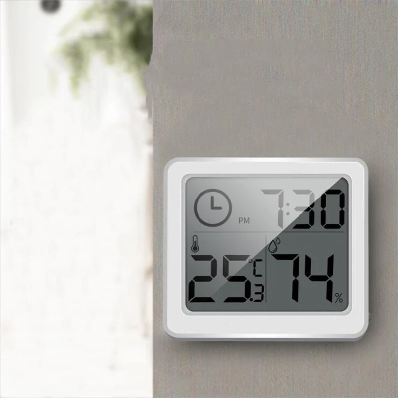 multi function thermometer electronic digital hygrometer 3 2 inch large lcd screen temperature humidity monitoring instrument free global shipping