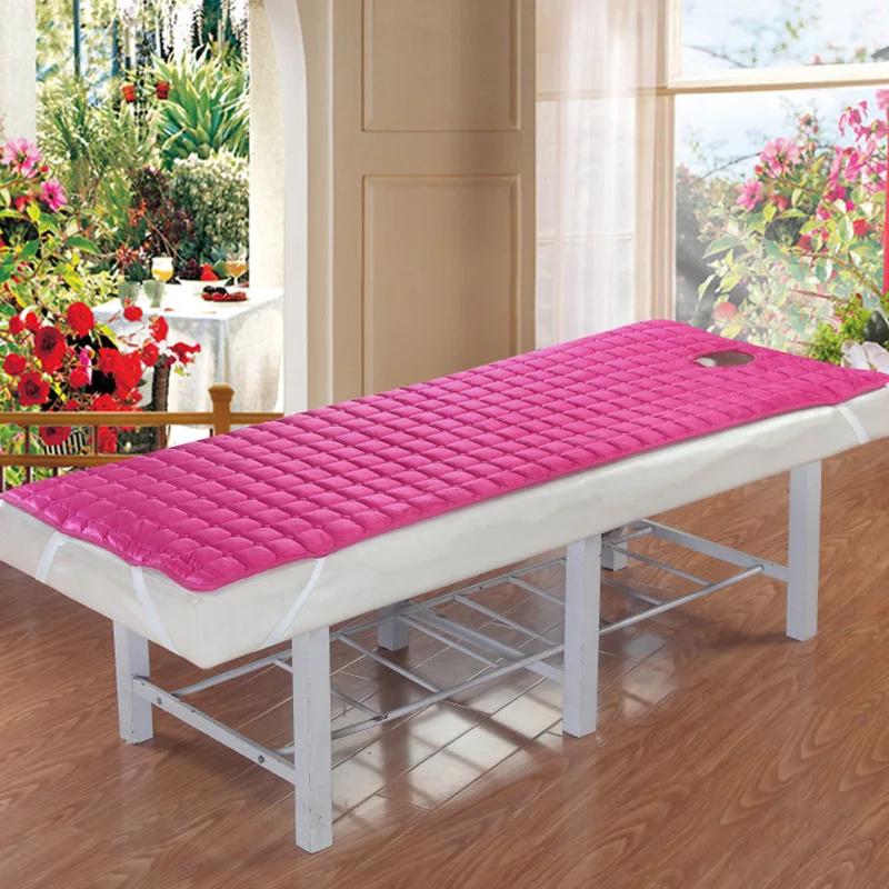 Thickened Bed Mattress for Beauty Salon Massage Table Bed Sheet Anti-slip Skin-Friendly Massage Sheet SPA Bed Cover with Hole