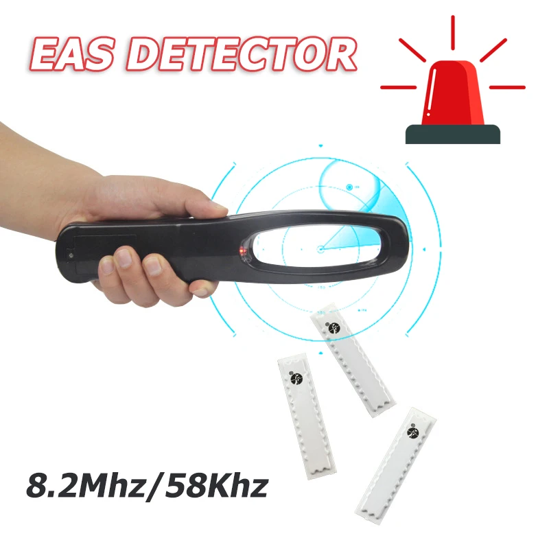 RF8.2Mhz/AM58Khz Handheld EAS Detector for Supermarket Anti-theft Tag Detector Induction Detection Alarm Inspection Instrument