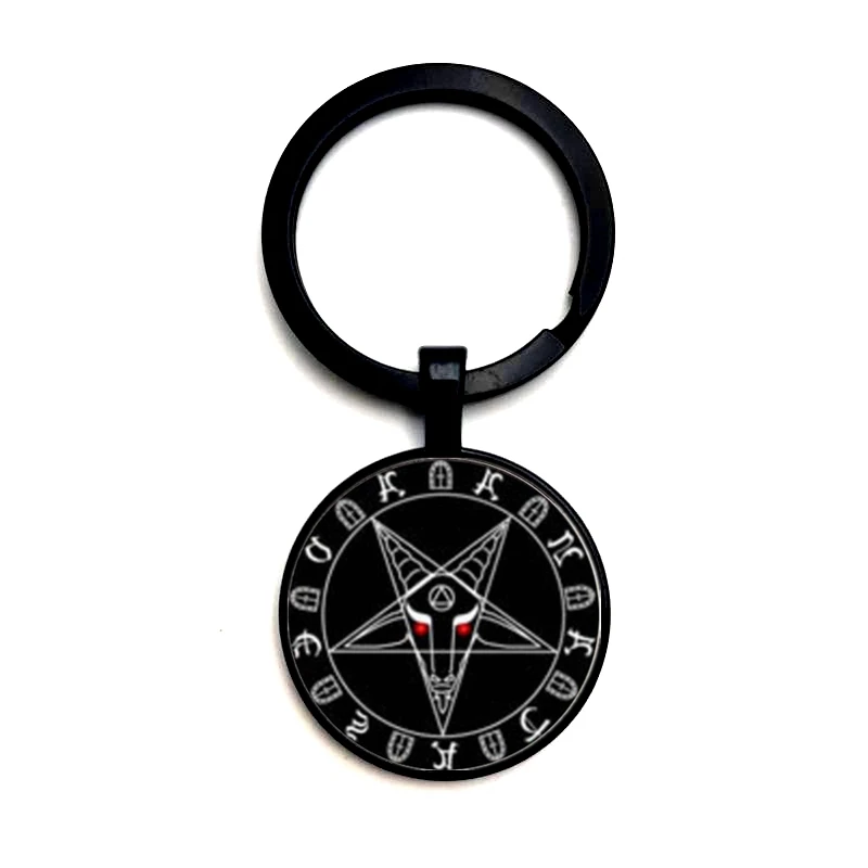 2020 Брелок с подвеской сатанизма Sigil of Leviathan Baphomet модная цепочка мужская женская