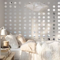 2050pcs 5cm gold silver acrylic dot wall stickers polka dots decals for bedroom home decor nursery children kids room wallpaper