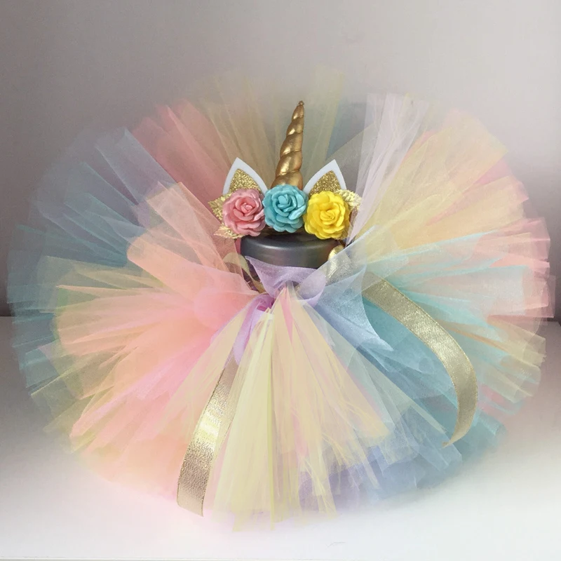 Детское фатиновое платье-пачка с единорогом на 1 год | Мать и ребенок