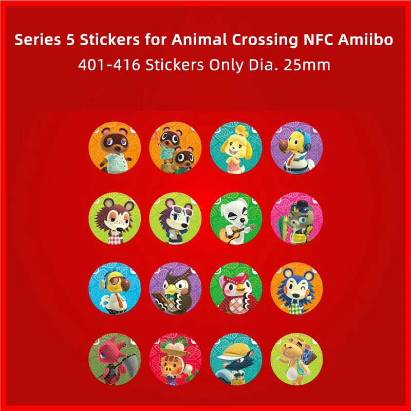 Серия 5 наклеек ярлык 48 шт. 16 для Amiibo | Безопасность и защита