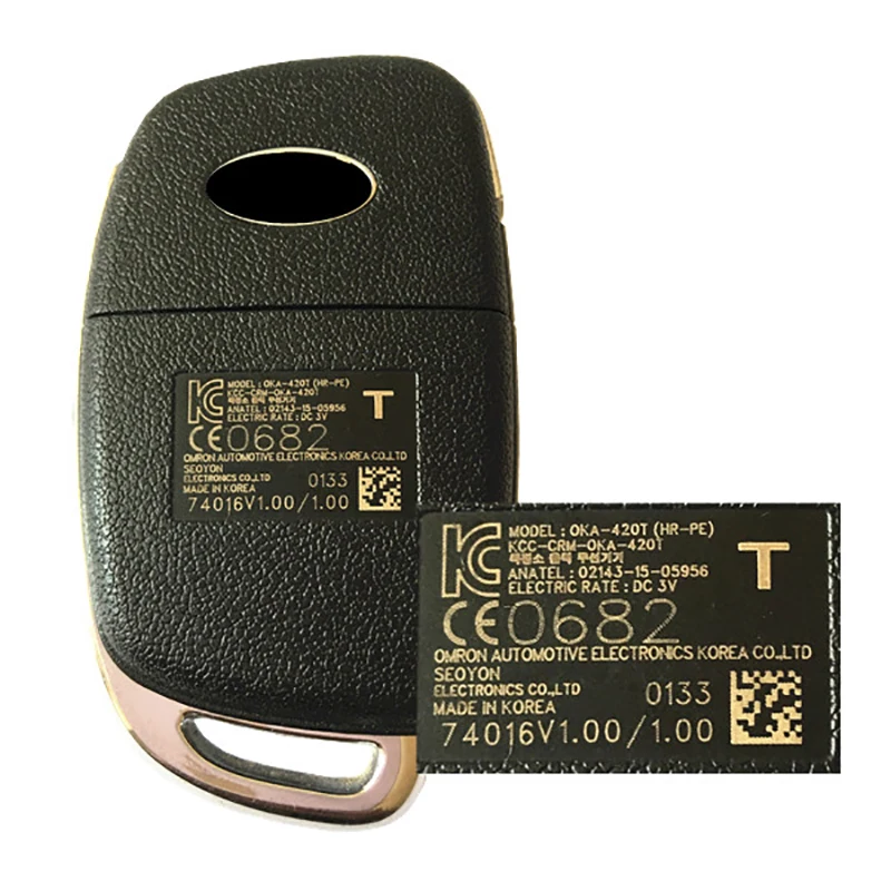 Оригинальный 2 кнопочный флип-ключ CN020104 для Hyundai Porter дистанционное управление