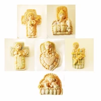 variety of cute sleeping baby cake decorating silicone mold clay dry pace tools doll mould