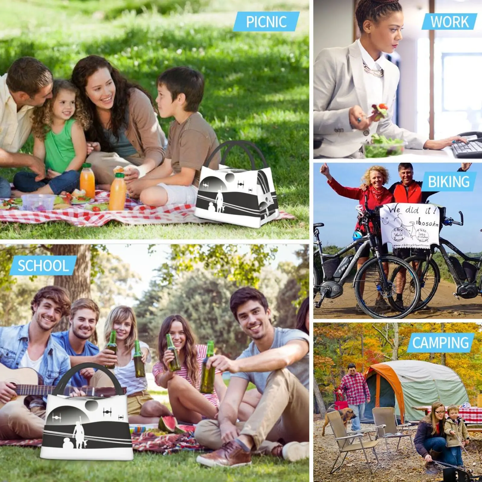 Сумка-холодильник для ланча сумка пикника ТАТУИН закат черный джедаев сит Люк