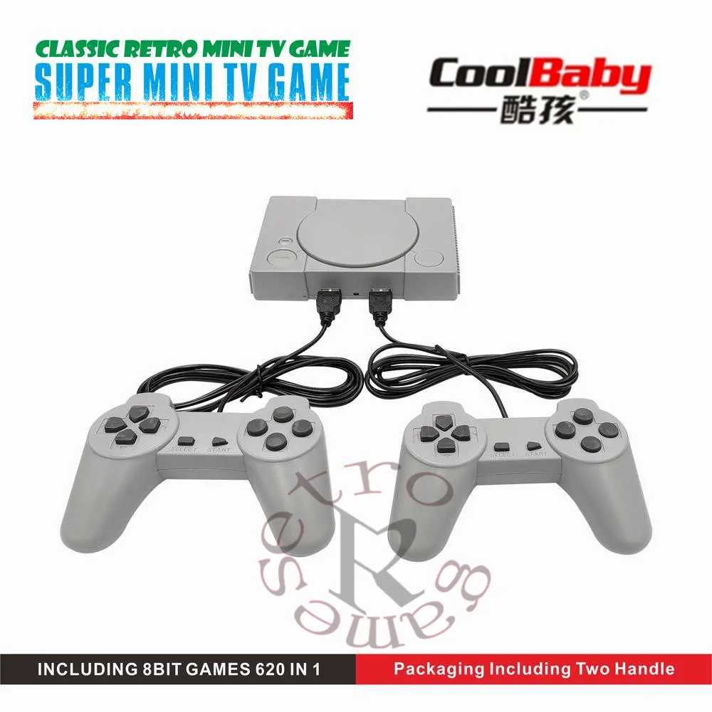 

DHL 20pcs/lot Classic Mini Home TV Game Console 8bit Retro Handheld Video Console Built in 620 games Two players With Retail box