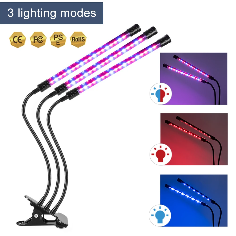 9 Вт 18 27 DC5V полный спектр светодиодный завода светать светильник Clip-on питаемые