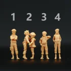 1:64 человека, японские Мультяшные персонажи, модель из смолы ручной работы, нужно будет окрасить самостоятельно