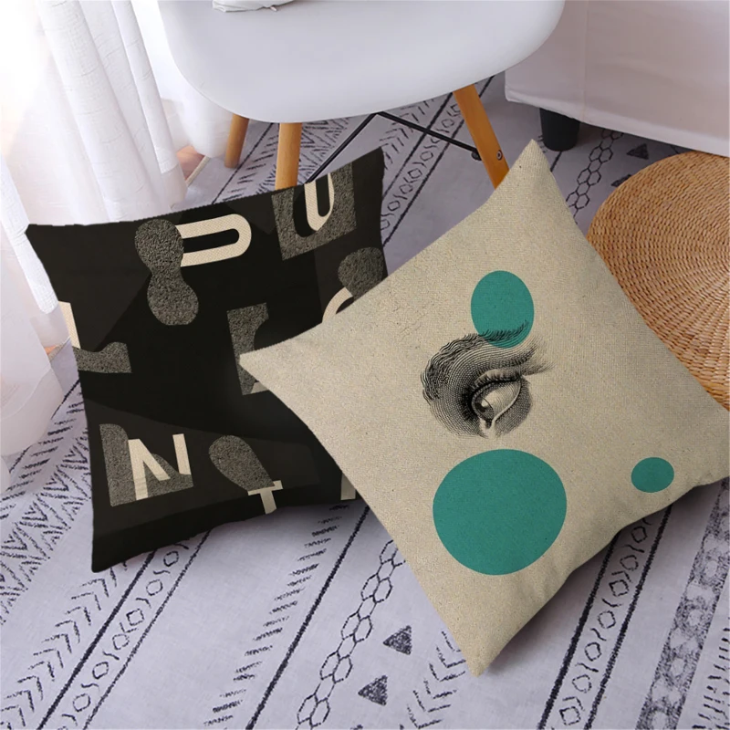 

Fuwatacchi геометрический подушка с абстрактным изображением крышка современного искусства декоративные чехлы на диванные подушки, домашний д...