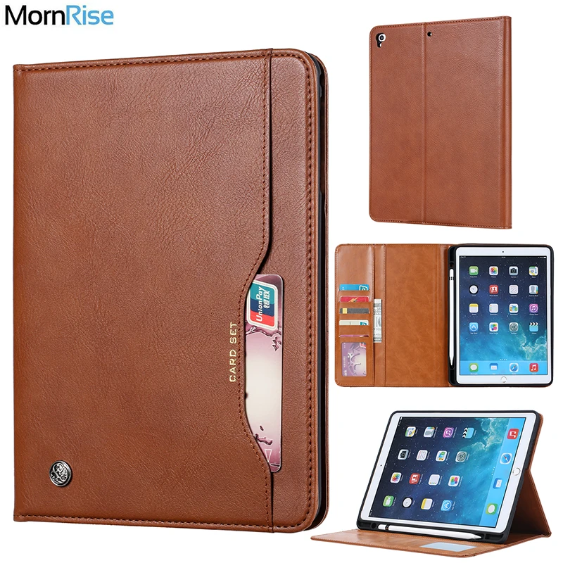 Роскошный винтажный замшевый кожаный смарт чехол для iPad 9 7 2018 / Air 2 1 6 й Чехол