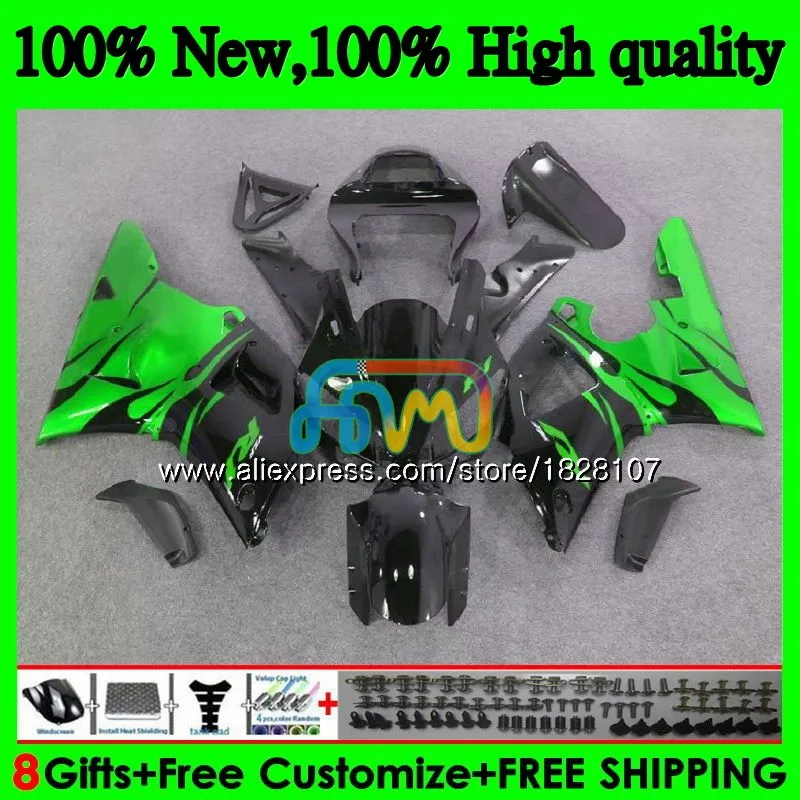 

Body Kit For YAMAHA YZF 1000 YZF R 1 YZF-1000 YZFR1 00 01 121BS.88 YZF R1 1000CC YZF1000 YZF-R1 Green flames 2000 2001 Fairings