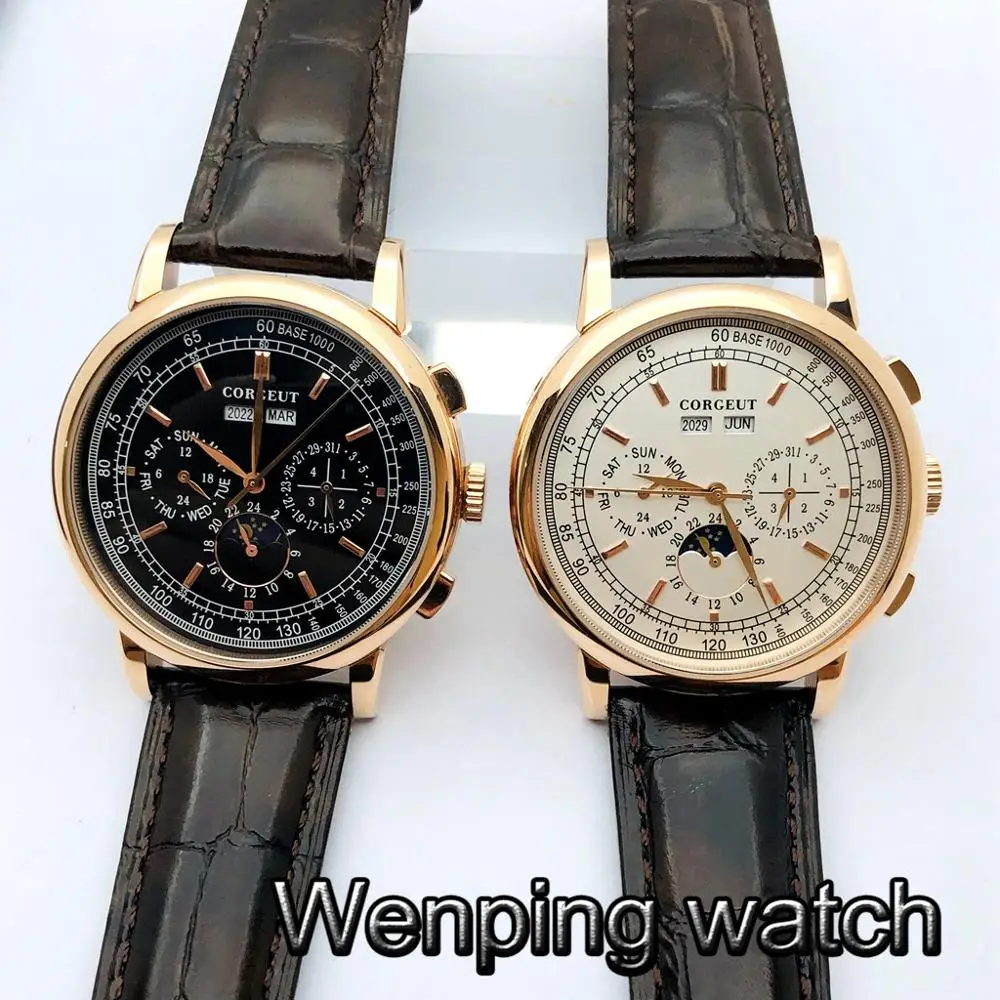 Часы наручные corgриста Мужские автоматические люксовые серебристые розовое