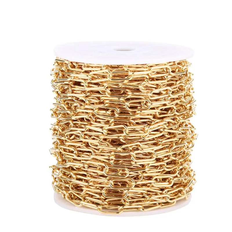 

1m 7x17mm 4x12mm gold Stainless Steel jewelry Chain Bulk chain Necklace DIY Jewelry findings Materials