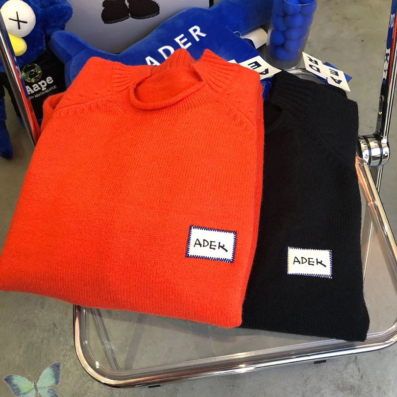 

Postal Tag Ader Error Sweater Red Black Men Women Simple Ader Error Pullovers Adererror Sweaters