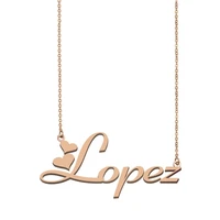 lopez name necklace custom name necklace for women girls best friends birthday wedding christmas mother days gift