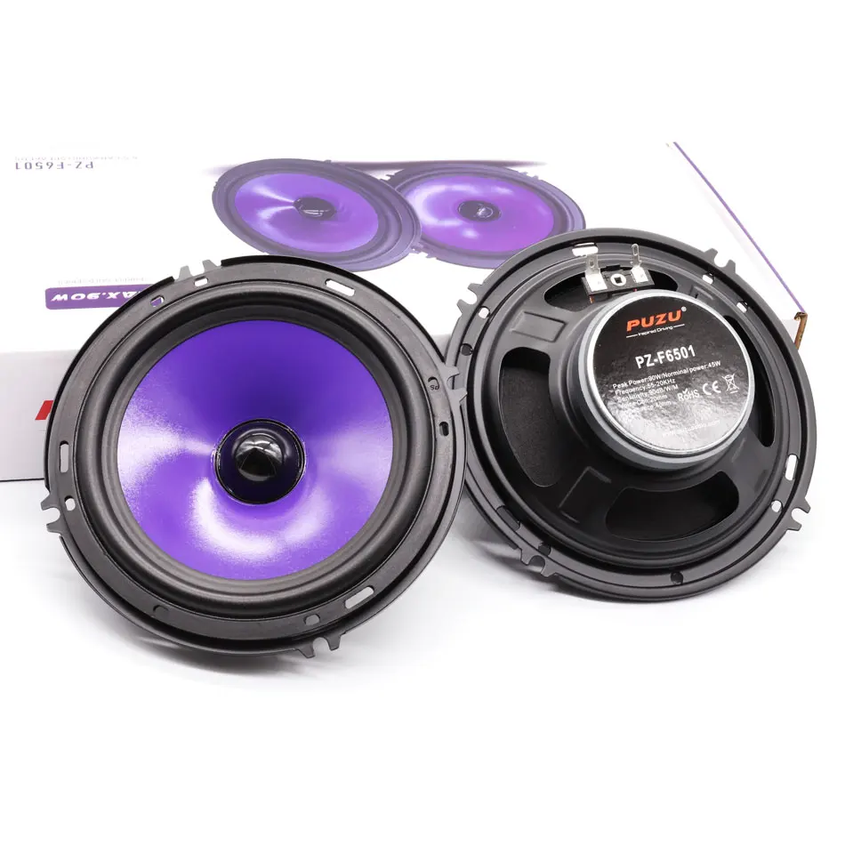 Автомобильный Полнодиапазонный аудиодинамик 2 шт. 6 5 дюйма Hi-Fi автомобильная
