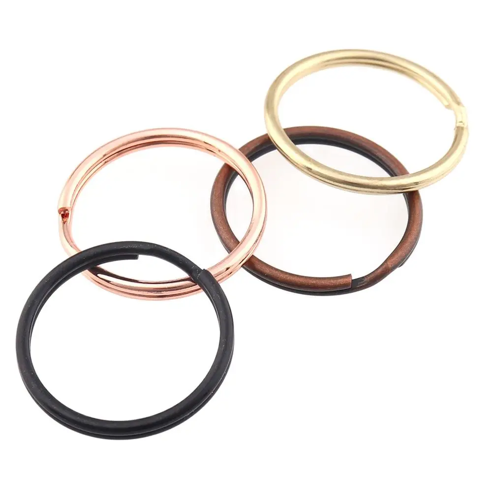 Раздельное кольцо для ключей 20 шт./лот 25 мм розовый золотой/черный металлический