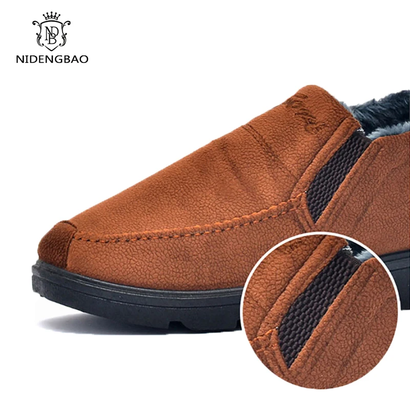 Мужские зимние ботинки на меху с хлопковой подкладкой Нескользящие теплые